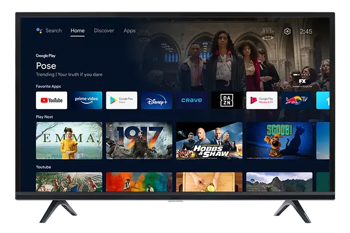 Infinity TV Interface on Smart TV